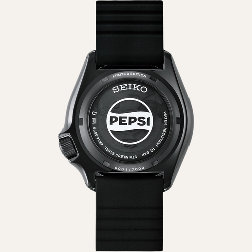 Montre Homme Seiko 5 Sports SSK047 Édition Limitée Pepsi® en Acier et Silicone