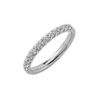 Alliances Prestige Demi Tour Serti Griffe Femme SFM Or blanc 48