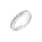 Alliances Prestige Demi Tour Serti Rail Bombé Femme SFM Or blanc 48