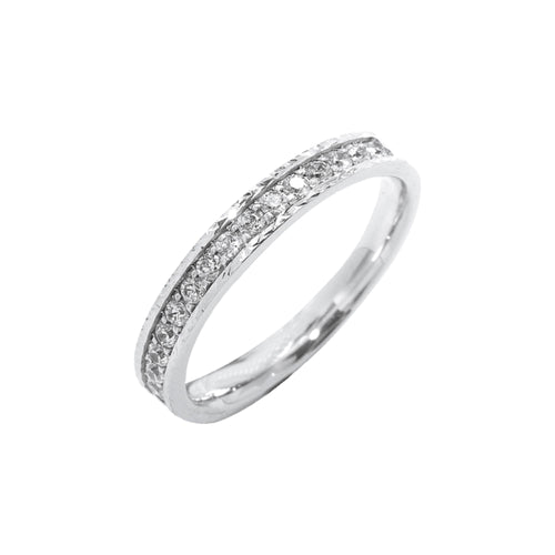 Alliances Prestige Demi Tour Serti Rail Etincelant Femme SFM