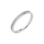 Alliances Prestige Demi Tour Serti Rail Grain Femme SFM Or blanc 48