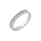 Alliances Prestige Demi Tour Serti Rail Grain Femme SFM Or blanc 48