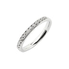 Alliances Prestige Demi Tour Serti Rail Mince Femme SFM Or blanc 48