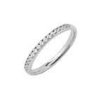 Alliances Prestige Demi Tour Serti Rail Mince Femme SFM Or blanc 48