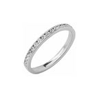 Alliances Prestige Demi Tour Serti Rail Mince Femme SFM Or blanc 48