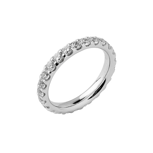 Alliances Prestige Tour Complet Serti Griffe Femme SFM Or blanc 48