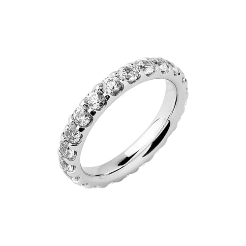 Alliances Prestige Tour Complet Serti Griffe Femme SFM Or blanc 48