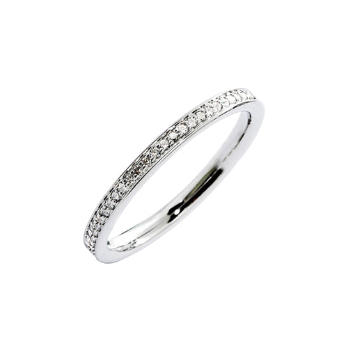 Alliances Prestige Tour Complet Serti Rail Grain Femme SFM Or blanc 48