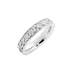 Alliances Prestige Tour Complet Serti Rail Grain Femme SFM Or blanc 48