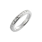 Alliances Prestige Tour Complet Serti Rail Mince Femme SFM Or blanc 48