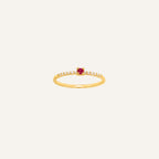 Bague Ambre Leurelor 18K Or Rubis & Diamants Bague Leurelor 48