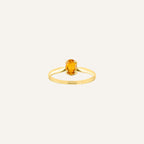 Bague Camélia Leurelor 18K Or Jaune Citrine Bague Leurelor 48