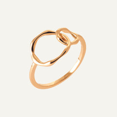 Bague Fine entrecroisée en plaqué or déformée Bague Leurelor