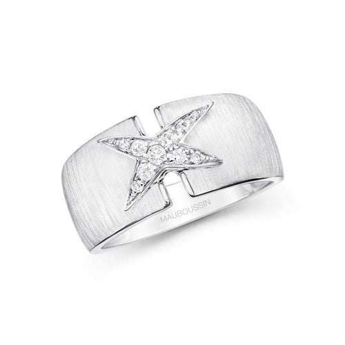 Bague Large MAUBOUSSIN "Ta Beauté me Submerge" en Or et Diamant Mauboussin Or Blanc 47