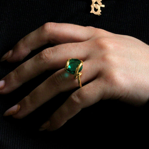 Bague plaqué or Marazzini Emeraude Bubble Bague Marazzini