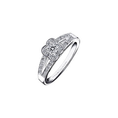 Bague Solitaire MAUBOUSSIN "Chance of Love" en Or Blanc et Diamant Mauboussin