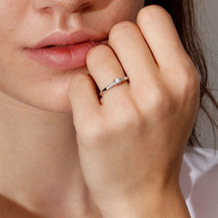 Bague Solitaire MAUBOUSSIN "Tu es le Sel de ma Vie" en Or Blanc et Diamant Mauboussin