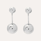 Boucles d'oreilles Femme pendantes Or Blanc boule 5 mm et 8 mm Boucles d'oreilles Robez Masson
