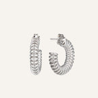 Boucles d'oreilles Femme UNA STORIA Créole en Argent Genève Boucles d'oreilles Una Storia