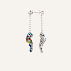 Boucles d'oreilles Femme UNA STORIA pendantes Lovebird en Argent Boucles d'oreilles Una Storia