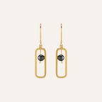 Boucles d'oreilles JOURDAN pendantes Ariane en argent dorée et perle Boucles d'oreilles Jourdan