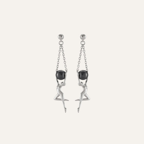 Boucles d'oreilles JOURDAN pendantes Grâce en argent et perle Boucles d'oreilles Jourdan