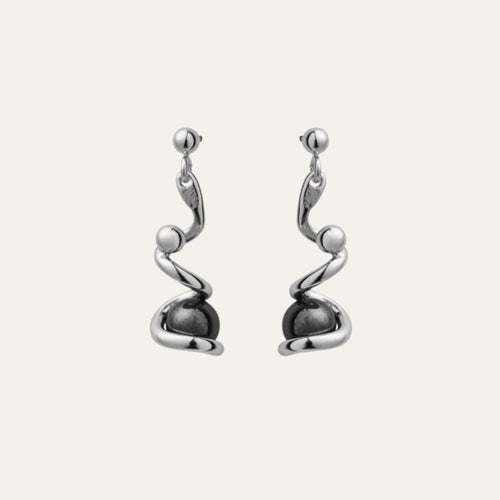 Boucles d'oreilles JOURDAN pendantes KORÉ en argent et perle Boucles d'oreilles Jourdan