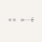 Boucles d'oreilles Leurelor Or Blanc 18K 3mm Boucles d'oreilles Leurelor