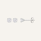 Boucles d'oreilles Leurelor Or Blanc 18K Oxyde de zirconium 5mm Boucles d'oreilles Leurelor