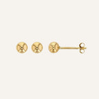 Boucles d'oreilles Leurelor Or Jaune 18K 4mm Boucles d'oreilles Leurelor