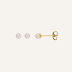 Boucles d'oreilles Leurelor Or Jaune 18K Perle d'Eau Douce 3mm Boucles d'oreilles Leurelor