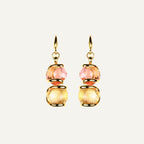 Boucles d'oreilles Plaqué Or Marazzini Rose Peach Murano Boucles d'oreilles Marazzini