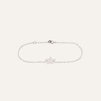 Bracelet étoile sur Chaine en Or Gris Bracelet LUCA LUCOR