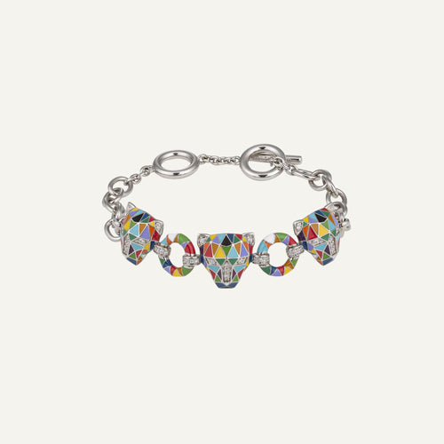 Bracelet Femme UNA STORIA Panthère Fauve en Argent massif et Oxydes de Zirconium Bracelets Una Storia