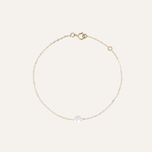 Bracelet sur chaine en or jaune et perle de Nacre Bracelet LUCA LUCOR