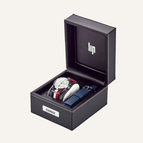 Coffret Montre Homme LIP Courage Caoutchouc Interchangeable 670011 Homme LIP