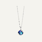 Collier Marazzini Cherry Bermuda Blue en Argent Rhodié Collier Marazzini