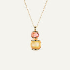 Collier Marazzini Rose Peach Murano en Plaqué Or Collier Marazzini