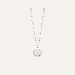 Collier Princesse sur Chaine en Argent et oxyde de Zirconium Collier Leurelor