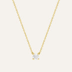 Collier sur chaine en or jaune 18 k solitaire Diamant Colliers Robez Masson
