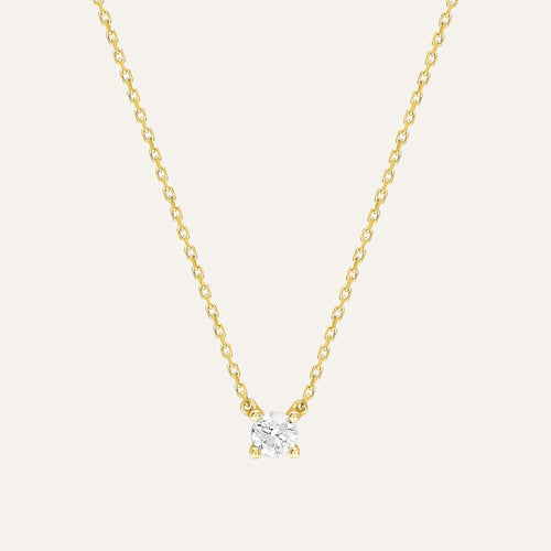 Collier sur chaine en or jaune 18 k solitaire Diamant Colliers Robez Masson