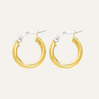 Créoles Femme en Or Jaune Torsadé 2.5mm Boucles d'oreilles Robez Masson