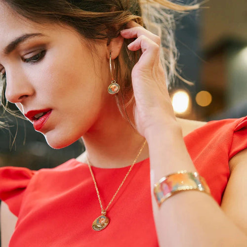 Créoles Fleur de Lys Femme Louise's Garden Boucles d'oreilles Louise's Garden