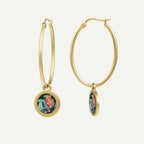 Créoles Louise's Garden Coquelicot Boucles d'oreilles Louise's Garden