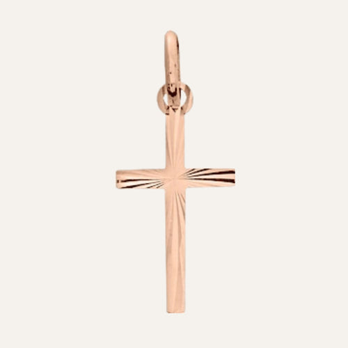 Croix Pendentif en Or Rose Colliers Robez Masson