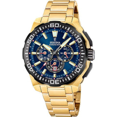 Festina F20727 1 Montre Homme Chronographe Quartz Bracelet Acier Inoxydable Doré Étanche 20 BAR Élégance Sportive Haute Précision Homme FESTINA