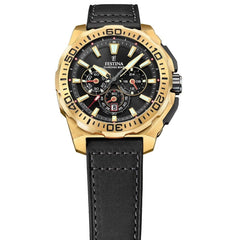 Festina F20728/3 Montre Homme Chronographe Quartz Bracelet Cuir Noir Cadran Noir Étanche 20 ATM Élégance Sportive Précision Durable Homme FESTINA
