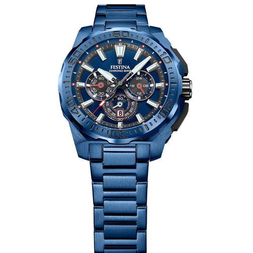 Festina F20729/1 Montre Homme Chronographe Quartz Édition Spéciale Bracelet Acier Bleu Étanche 20 ATM Précision Élégance Sportive