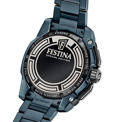Festina F20729/1 Montre Homme Chronographe Quartz Édition Spéciale Bracelet Acier Bleu Étanche 20 ATM Précision Élégance Sportive