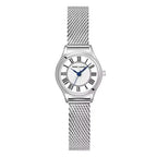 Pierre Lannier 020L601 Montre Femme Pya Bracelet Milanais Acier Argenté – Cadran Blanc à Chiffres Romains, Mouvement Quartz & Élégance Classique
